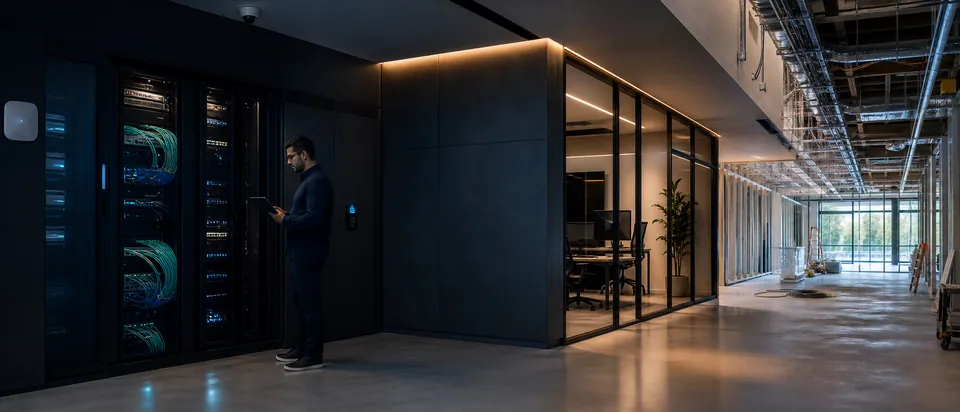 An integrated high-technology environment connecting construction, infrastructure, cloud, security, and daily operations.