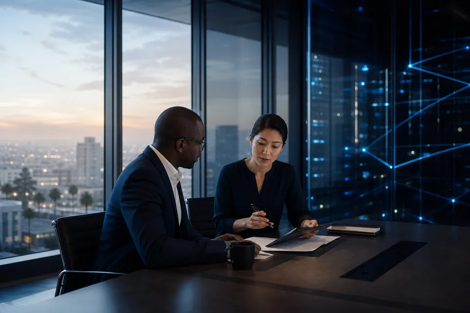 Professionals planning a secure virtual workspace and hosted application environment.